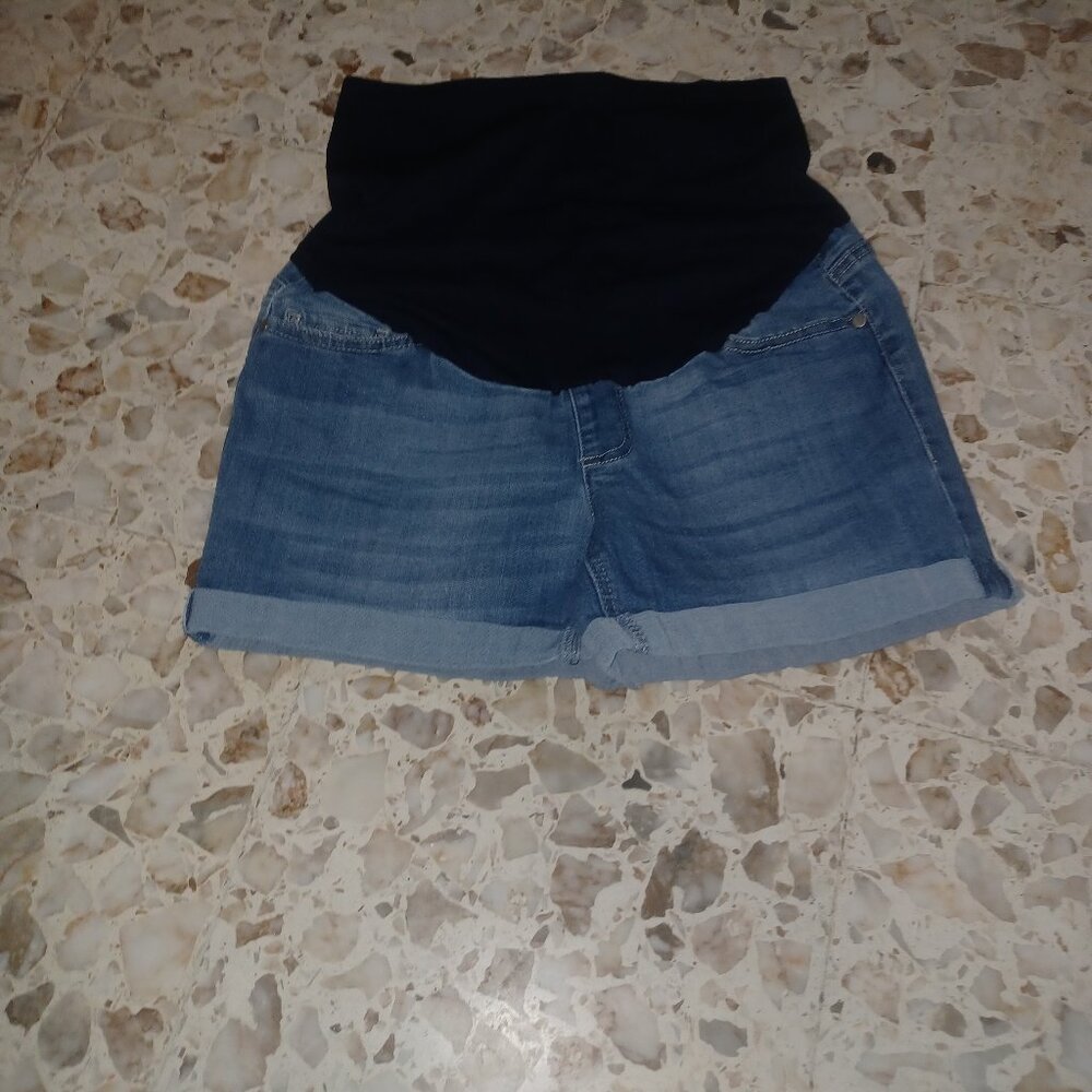 Time and Tru Women's Maternity Blue Jean Shorts S (4-6)